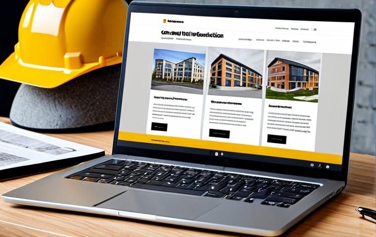 Content Marketing in Construction**

"A well-organized construction blog post layout on a laptop screen, showcasing informative articles about choosing the right building materials; professional, safe for work, fully clothed, appropriate content, family-friendly, detailed product photography, modern office setting, perfect anatomy, natural proportions, modest clothing."

**