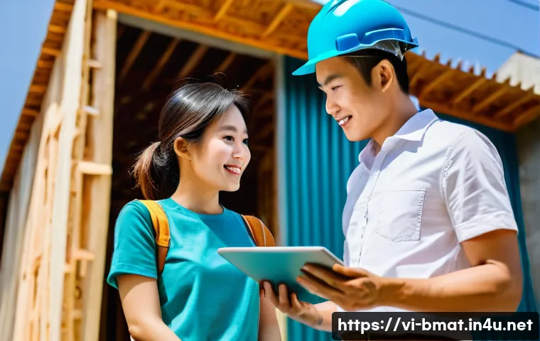 건축자재 블로그 운영 노하우 - **Prompt 1: A Young Vietnamese Couple Planning Their Dream Home with Sustainable Materials**
A h...